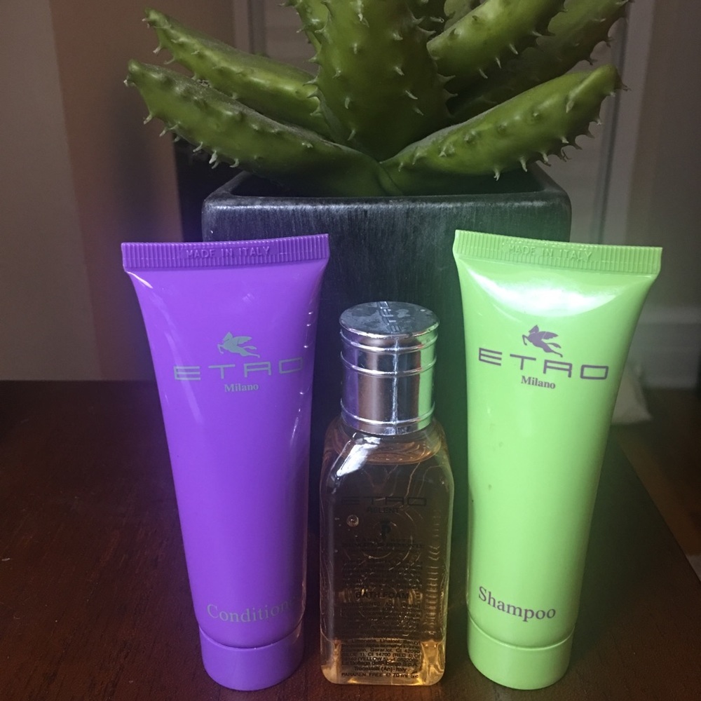 Etro 50ml body wash, shampoo & conditioner. NWT